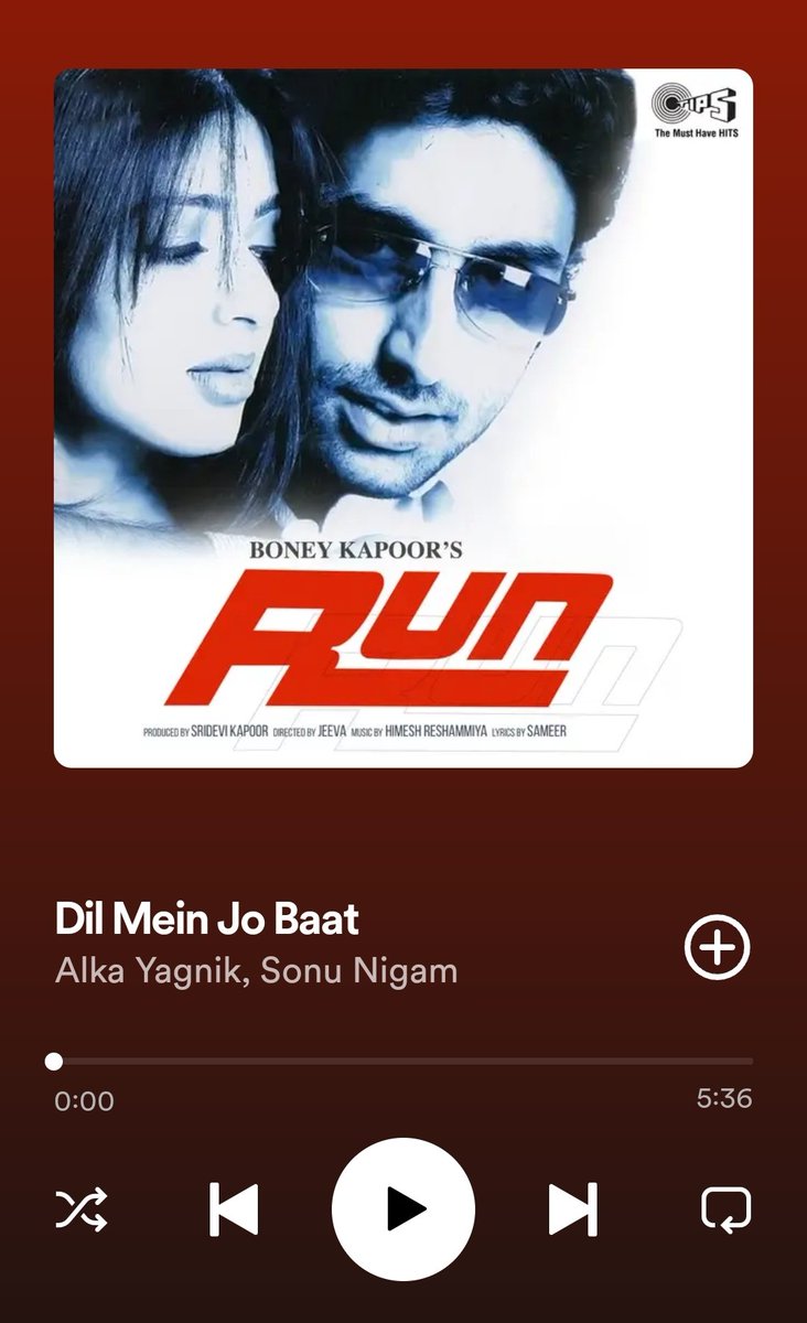For a song from a movie called Run, this one has a lot of 'chal chal chal chal chal chal' in it.