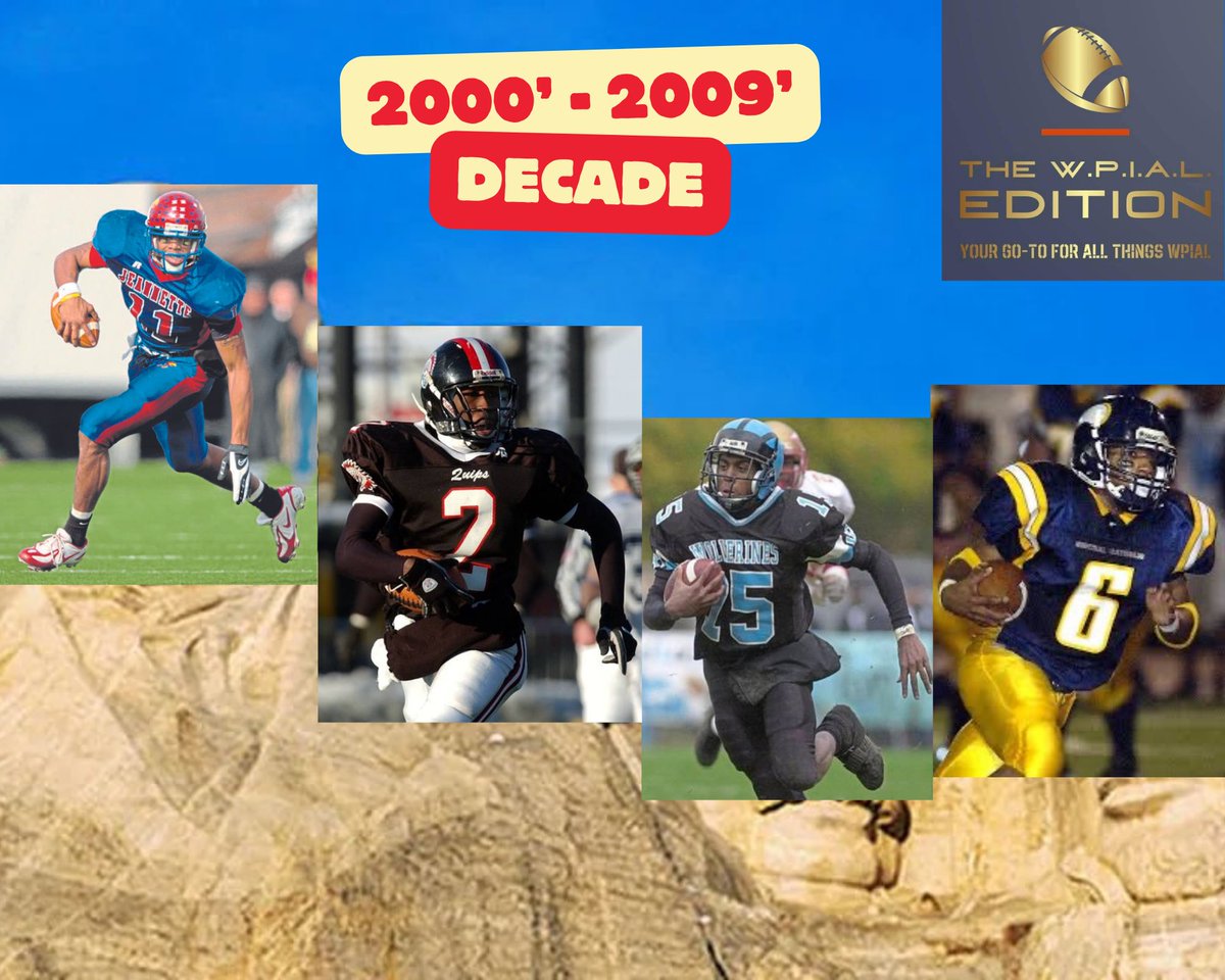 The nominations have been tallied, and here is who members of The W.P.I.A.L. Edition selected as their Mount Rushmore of WPIAL Football, from the 2000’-2009’ era!

Terrelle Pryor - Jeannette
Darrelle Revis - Aliquippa
Steve Breaston - Woodland Hills
Eugene Jarvis - Central