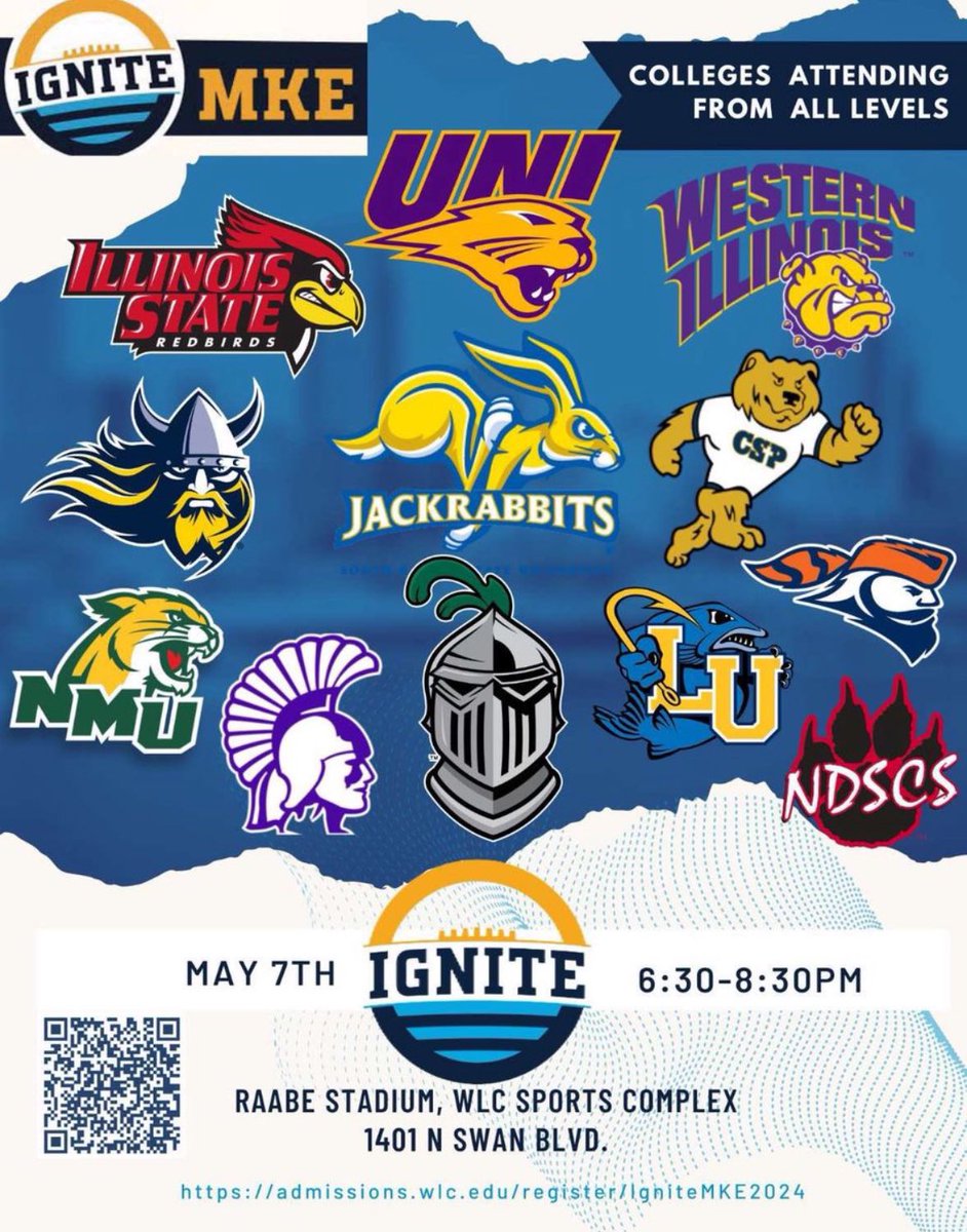 I'm excited to compete at the MKE Ignite camp tomorrow night with @DebakerZachary @JacobHaughton23 @MishaG_24 and more of my teammates!! @AntonGraham_ @QB1BLISS @WLCCoachTreske @CoachHolleyCU @CoachCurrierCSP @CoachDuFrane @CoachRyanOlson #earnyourwings #Classof2025