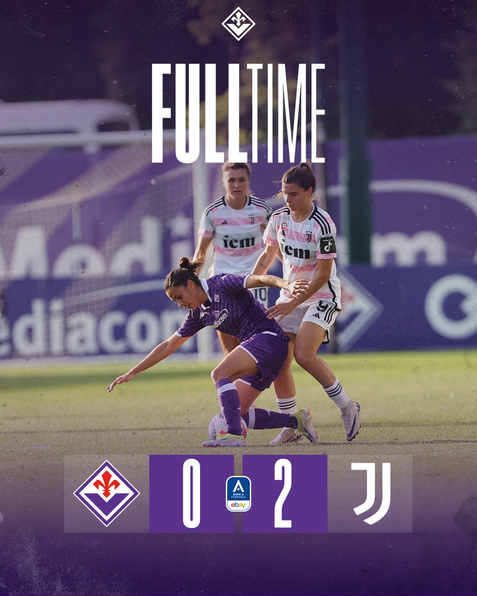 ⏹️⏱️ | 𝗙𝗨𝗟𝗟𝗧𝗜𝗠𝗘 Fiorentina 🆚 Juventus 0-2 #ForzaViola 💜 #FiorentinaJuve