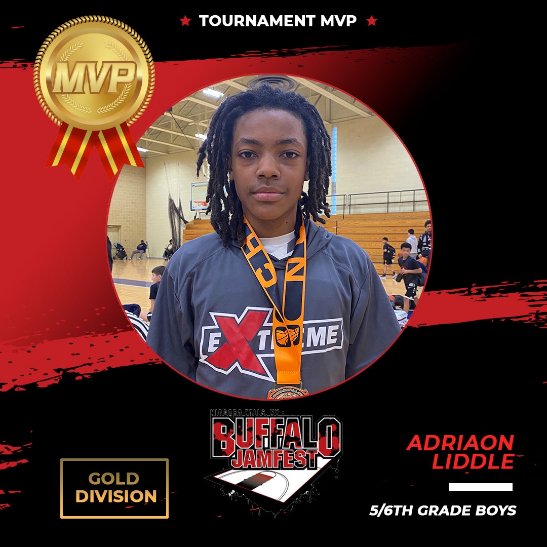 Buffalo Jamfest, 5/6th-grade boys gold division MVP, Adriaon! #BuffaloExtreme