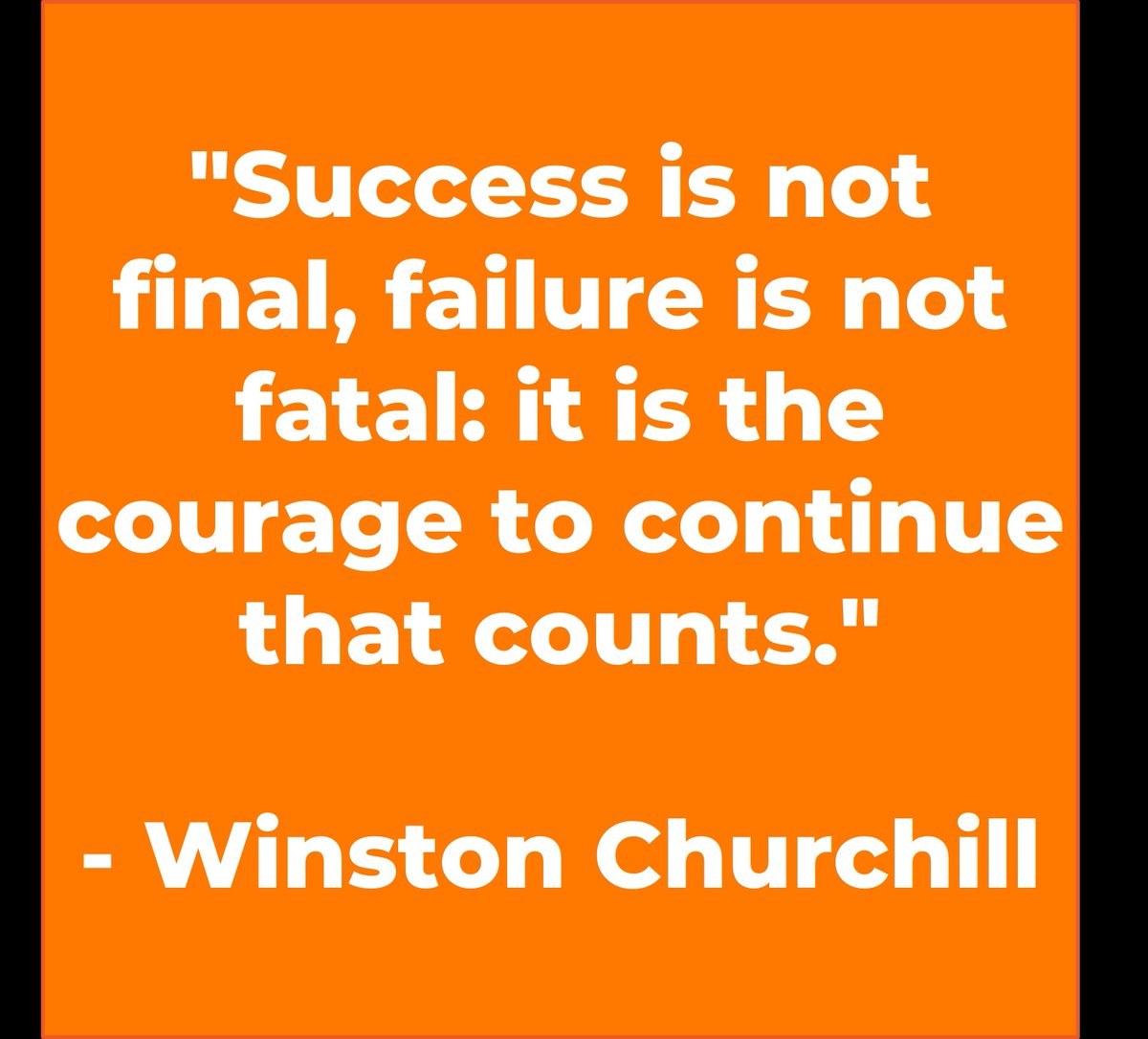 Don't be discouraged by setbacks! #Business is about resilience. Learn from adversity and keep chasing your #vision. 🌟 #entrepreneur #EOS #WinstonChurchill #failwins