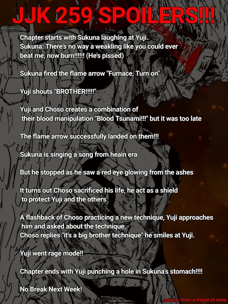 illegalcreator7's tweet photo. Peak chapter #jjk259 https://t.co/uKB6Ma2dLu