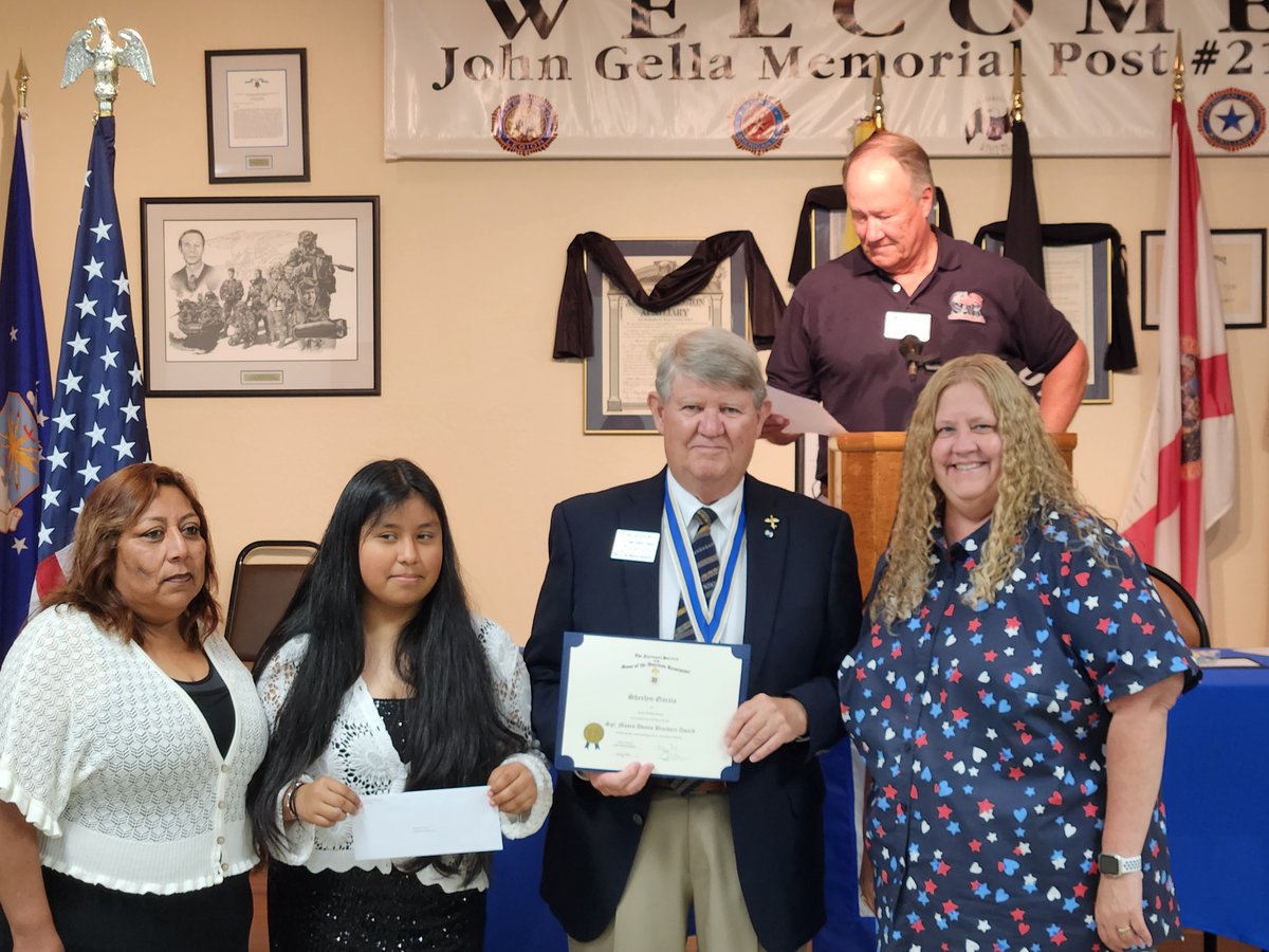 Two of our amazing Mustangs were recognized this past weekend at the Sons of the American Revolution Awards Ceremony for placing in their brochure contest. Sherlyn Garcia finished in 2nd place and Maddison Reynolds finished in 3rd place. Awesome job Mustangs!