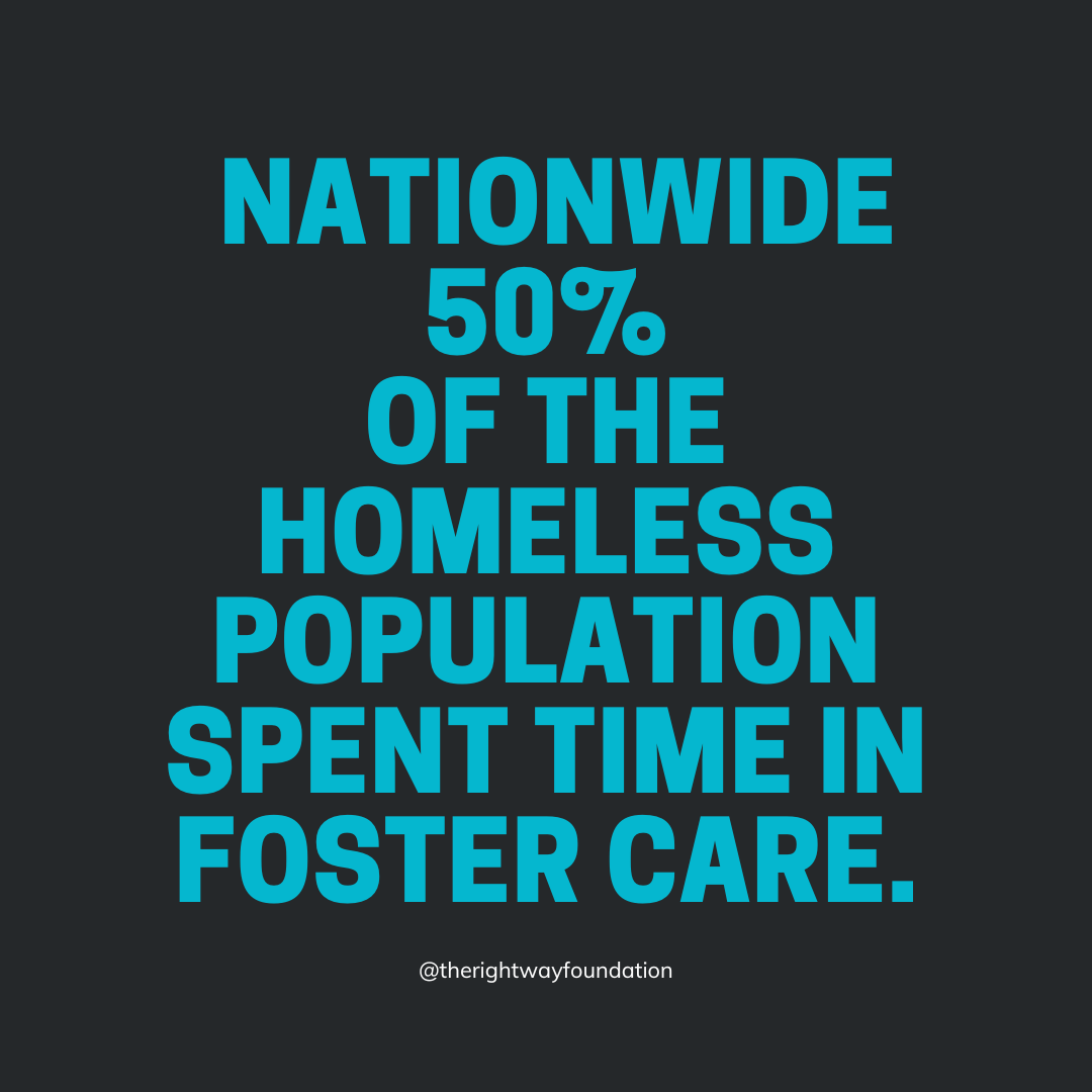 Did you know that 50% of our nation's homelessness has spent time in the foster care system? Let's join hands to break this cycle. Learn how we're making a difference at TheRightWayFoundation.org.
#FosterCare #EndHomelessness