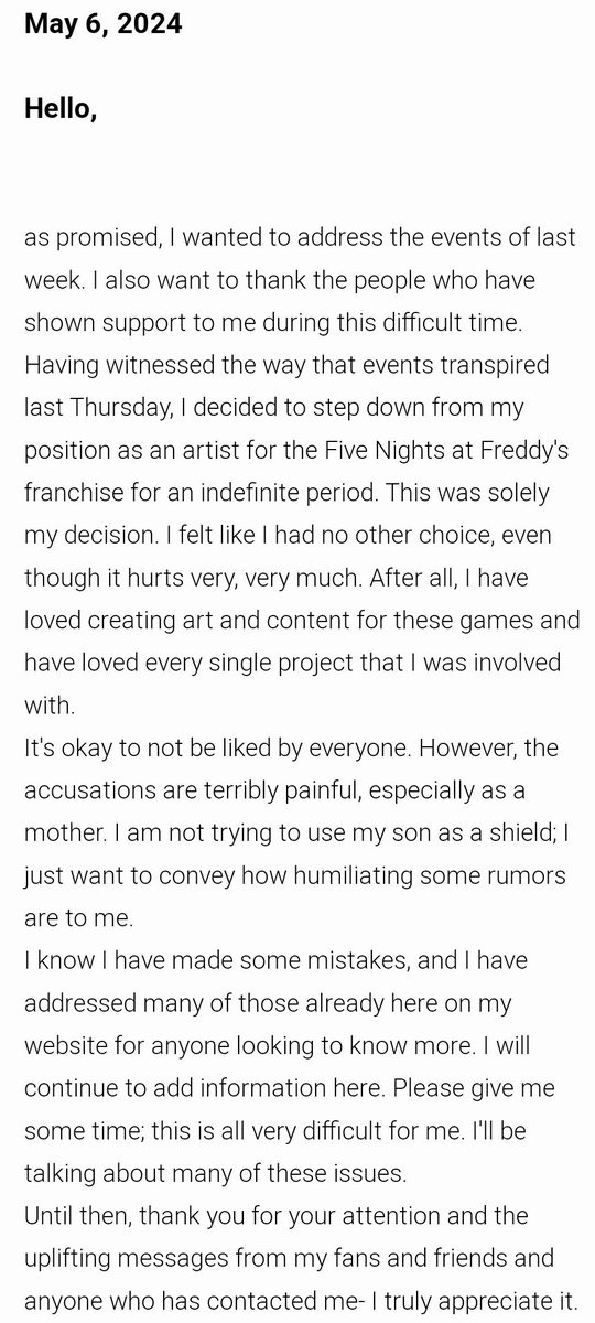 Pinky Pills has released a post on her website saying she will explain the entire situation soon.