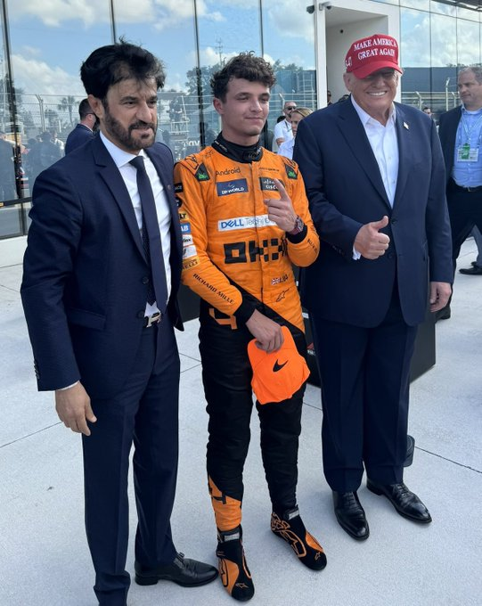 .@LandoNorris @McLarenF1 associating w/ an adjudicated rapist, alleged career criminal, demented sociopath, Putin lover, & insurrectionist. The monster is taking credit for your victory. You/your team are a disgrace but you got the color right. You're now owned by MAGA. Congrats.
