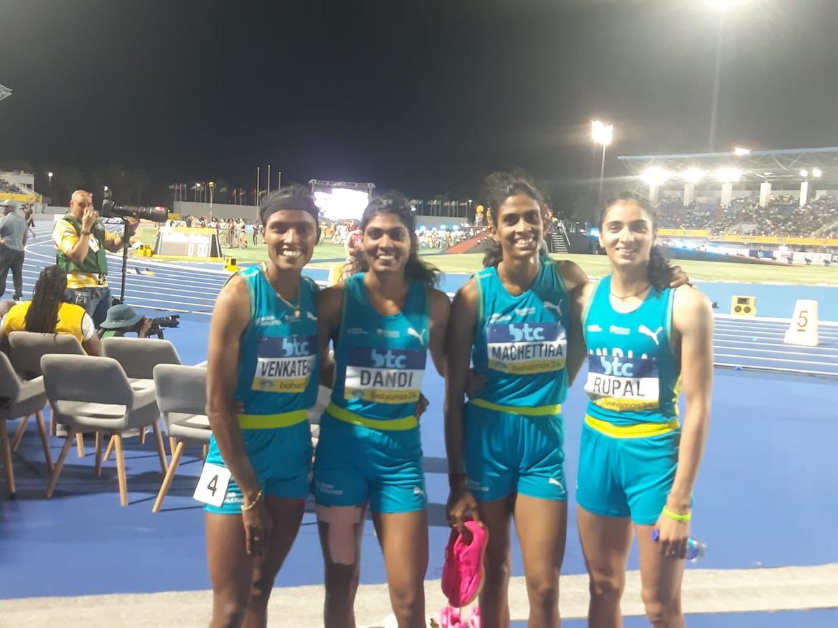 Congratulate the Indian men's and women's 4x400m relay teams on having qualified for the #ParisOlympics. The teams displayed exceptional skill and resilience in their respective heats at the World Athletics Relays. May the teams continue to shine and bring glory to the nation.
