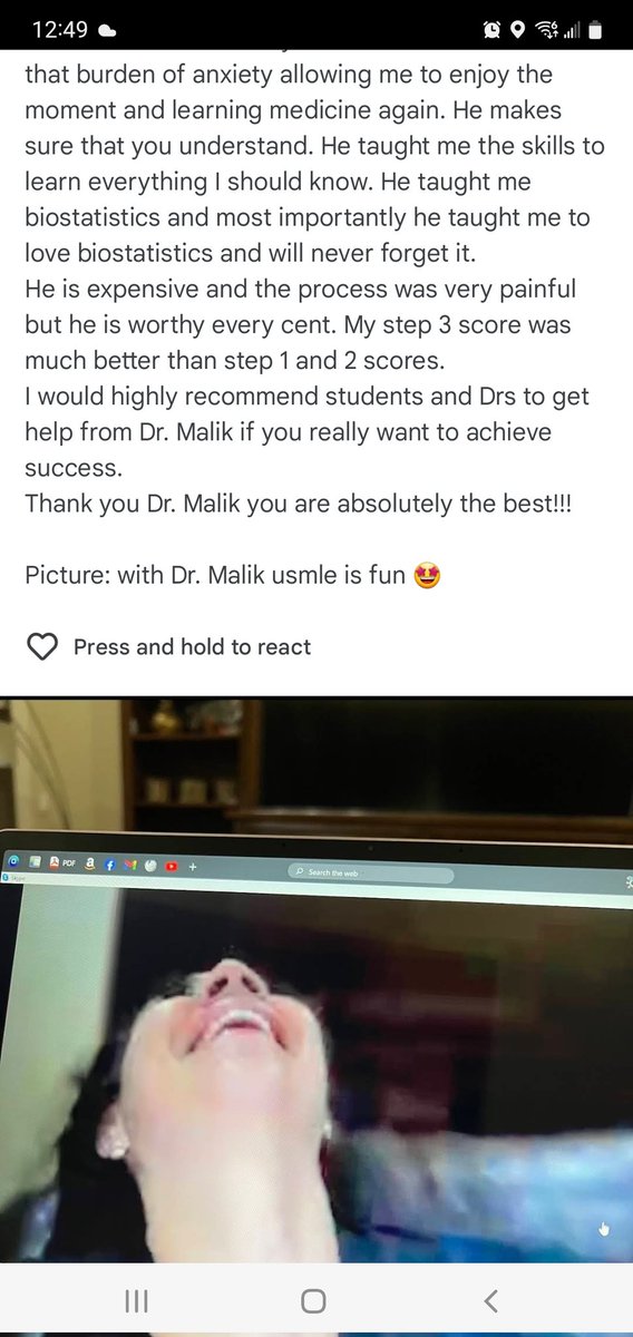 Do you want to #thouroughly enjoy your USMLE Journey #despite failed attempts? Read this...

bestusmletutor.com/reviews/

#USMLE #BESTUSMLETUTOR #DRMALIK #STEP1 #STEP2 #STEP3 #MEDED #MEDX #OnlineSession #Motivation #Mentoring #BestofX #MedStudent #MedSchool #Doctors #IMG #failed