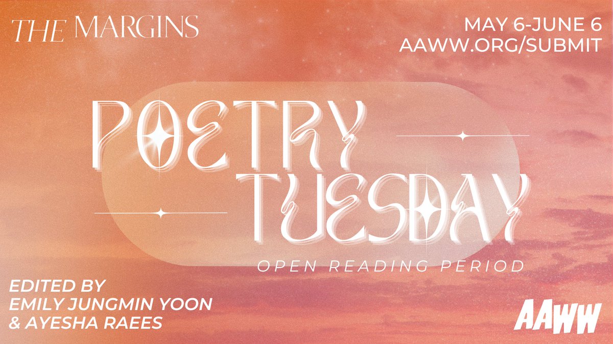 We're once again OPEN for #PoetryTuesday submissions, this time for a brief & beautiful month-long window! Don't wait, and share this with the writers and poets in your life. 🤲✨ aaww.org/submit

#opensubmissions #poetrysubmissions