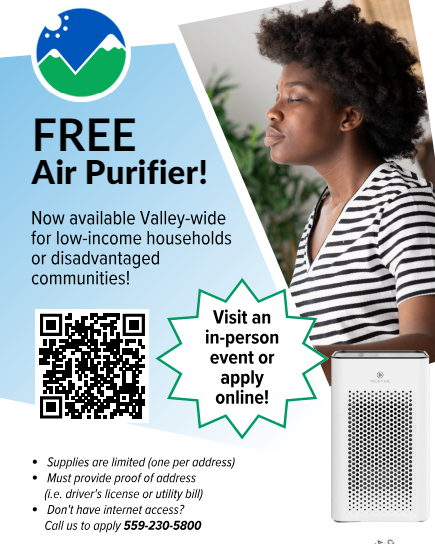 The Clean Air Room Program has RELAUNCHED and the application is now LIVE for low-income and disadvantaged community households. The Clean Air Rooms program provides FREE air purifier and replacement filter sent directly to their home. apps.valleyair.org/CleanAirRoomPo…