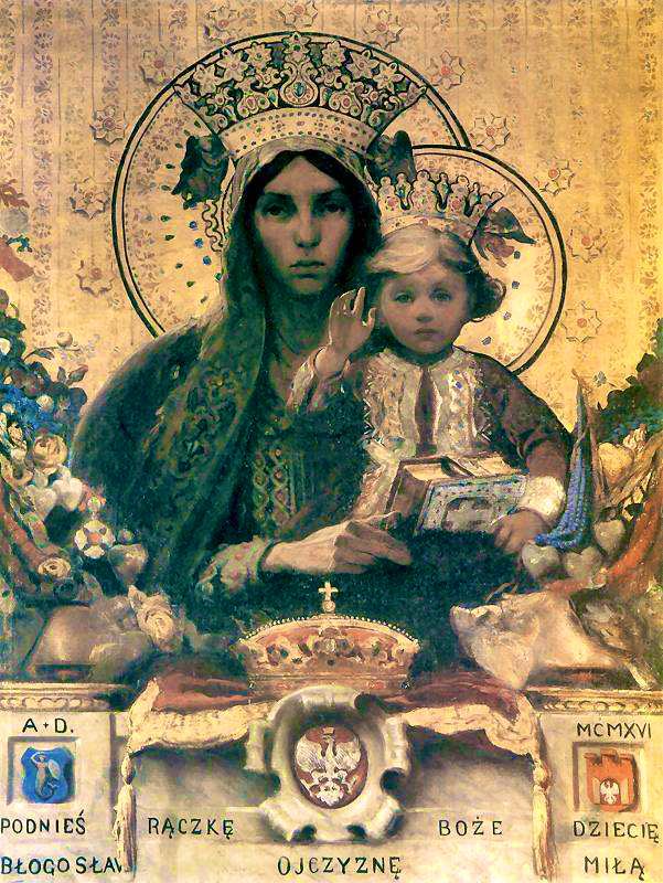 🎨 Włodzimierz Przerwa-Tetmajer (1861-1923) Matka Boża z Dzieciątkiem 1916 #MajMiesiącMaryi