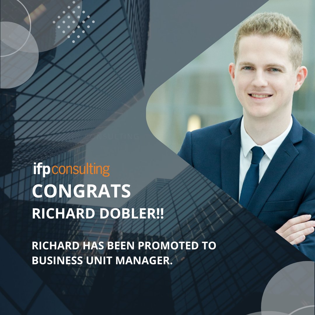 Wir freuen uns sehr, die wohlverdiente Beförderung von Richard Dobler zum Bereichsleiter bekannt zu geben! 🚀

Wir sind sehr froh, dich bei uns zu wissen und freuen uns auf die weitere gemeinsame Zukunft! 🧡

#ifpconsulting I making ideas successful!
l8r.it/GPDe