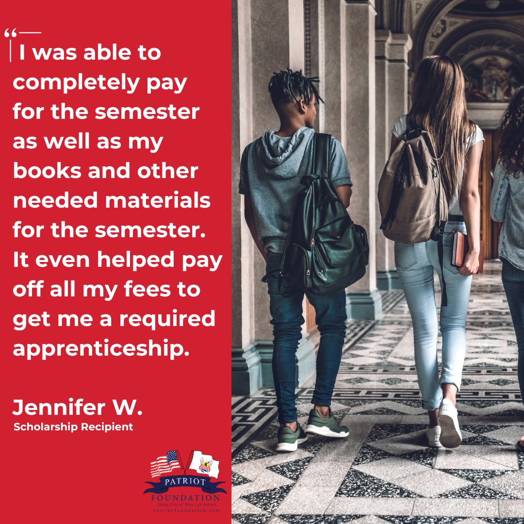 We call on you to help us in our mission. Your support will pave the way for their success and provide them with the opportunities they need to thrive. Donate today at patriotfoundation.org

#MilitaryFamilies #PatriotFoundation #Nonprofit #Scholarships #SupportOurVeterans