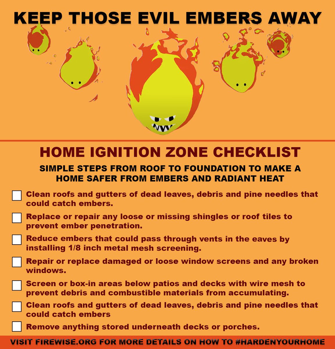 Running out of home improvement projects? Consider making your property more resistant to #EvilEmbers. Take individual responsibility to reduce flammable material around homes & communities to your keep property & firefighters safe from 🔥. #AKWildfirePreventionAndPrepWeek