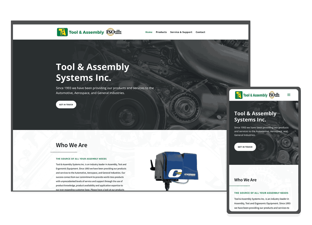 websitesca's tweet image. Tool &amp;amp; Assembly Systems Inc. has been a leader in assembly, testing, and ergonomic equipment since 1993, serving industries such as automotive and aerospace from their headquarters in Brampton, Ontario. 

websites.ca/toronto-web-de…