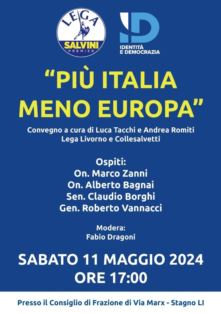 #PiùItaliaMenoEuropa Con @Marcozanni86 @AlbertoBagnai @borghi_claudio @RobertoVannacci Io ci sarò