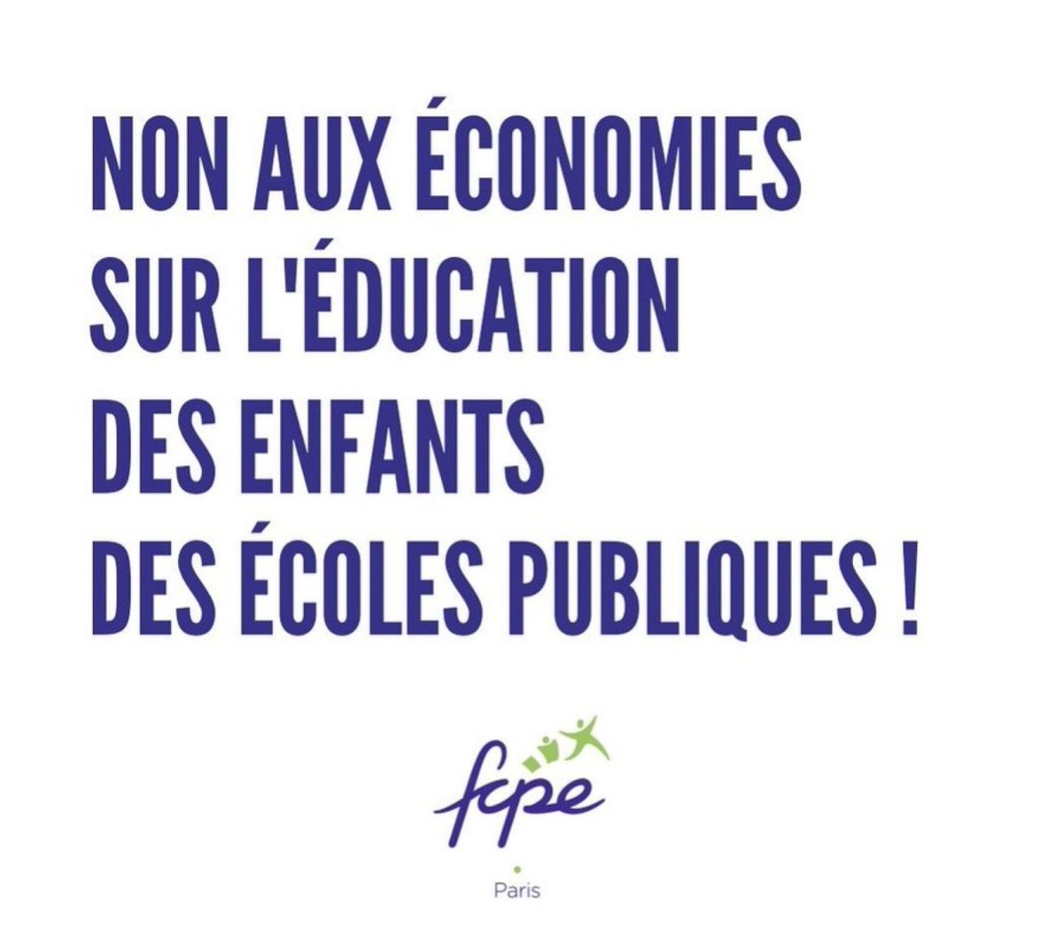 #ouiauchocdesmoyens 💪
#stoplacassedelecolepublique ⛔️
#NonAuChocDesSavoirs 🚦
#NonAuTriDesEleves ☠️
#NonAuSNU 
#OnVeutDesProfs 

A #Paris, en #Moselle & dans toute la France 🇫🇷 la #FCPE est :
POUR des moyens financiers & humains
POUR  des garanties sur la scolarité des élèves ⚠️