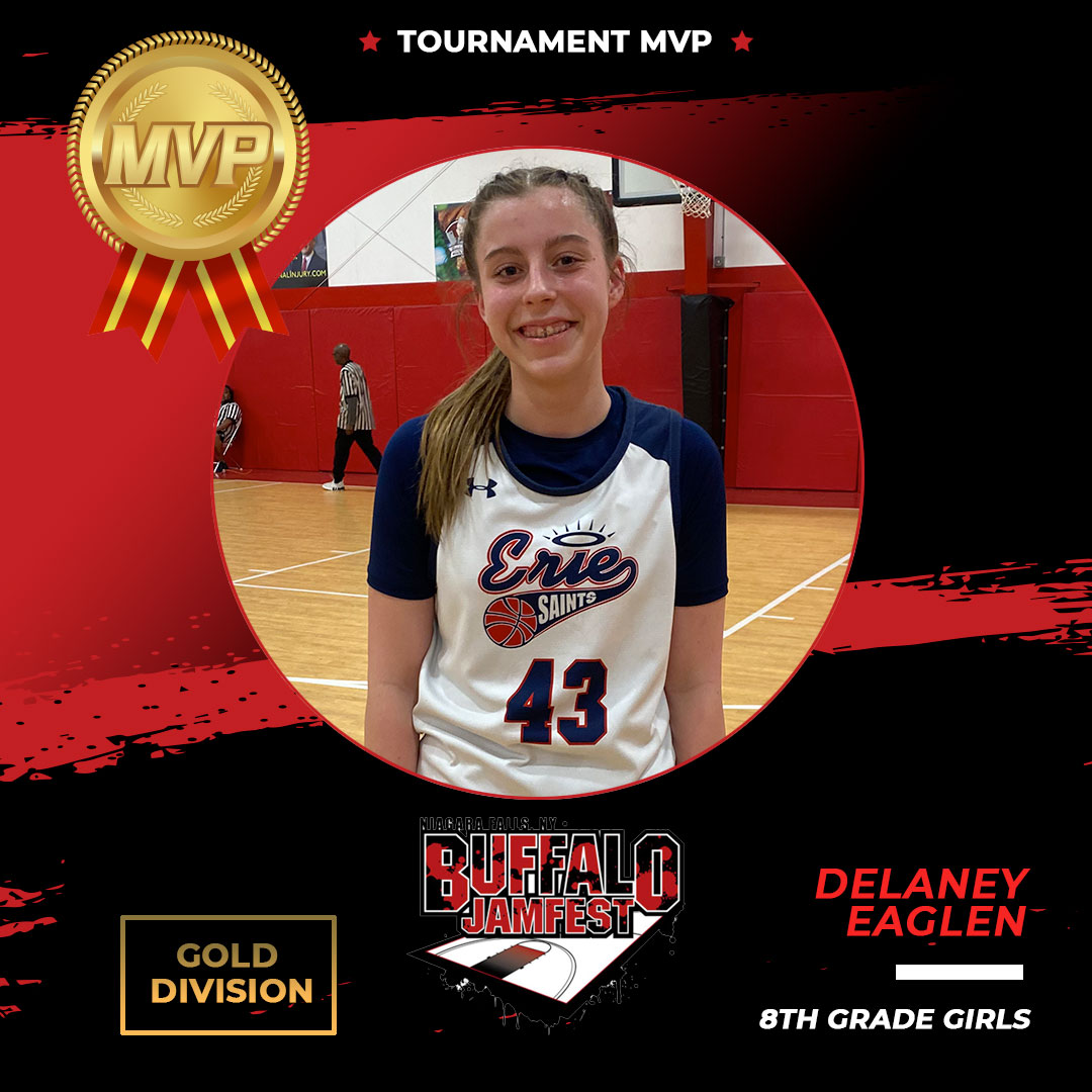 Buffalo Jamfest, 8th-grade girls gold division MVP, Delaney! @eriesaintsbb