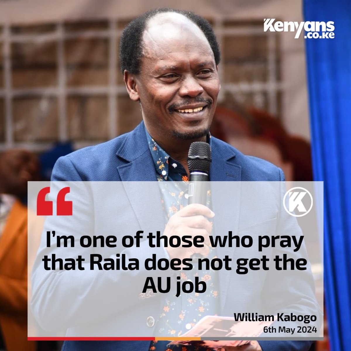 Why can’t Kabogo join forces with other like minded Kenyans to create a formidable opposition team? This overreliance on Raila is too much. People who never even voted for him are praying that he does not get the AUC seat so that he continues to fight for them. How selfish is
