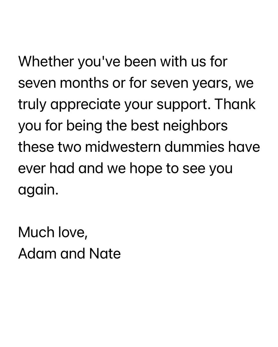 Hey Neighbors, please read this announcement from Adam and Nate. Huge thanks to our amazing listeners, our over 300 brilliant guests, our generous Patreon supporters, and all of our Neighbors. We hope to see you all again.