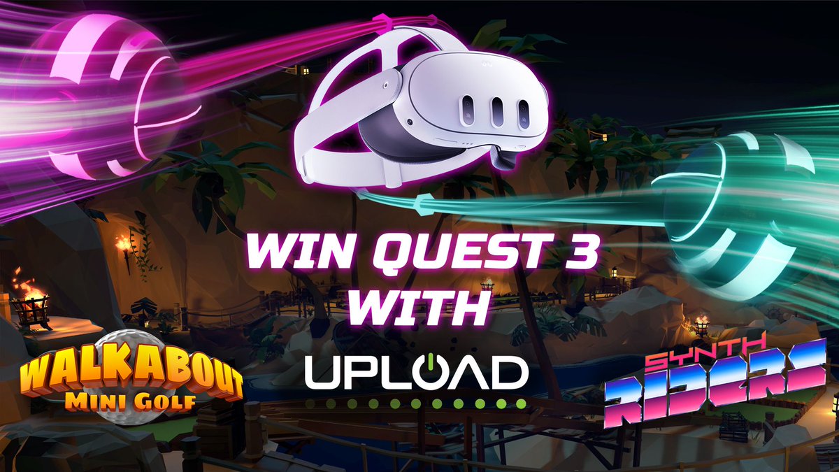 ✨ QUEST 3 GIVEAWAY ✨ If our Synthabout Bundle wasn't enough, we've partnered with @synthridersvr and @UploadVR to giveaway a Quest 3 headset! Follow the steps below by May 16: gleam.io/SXmrk/synthabo…