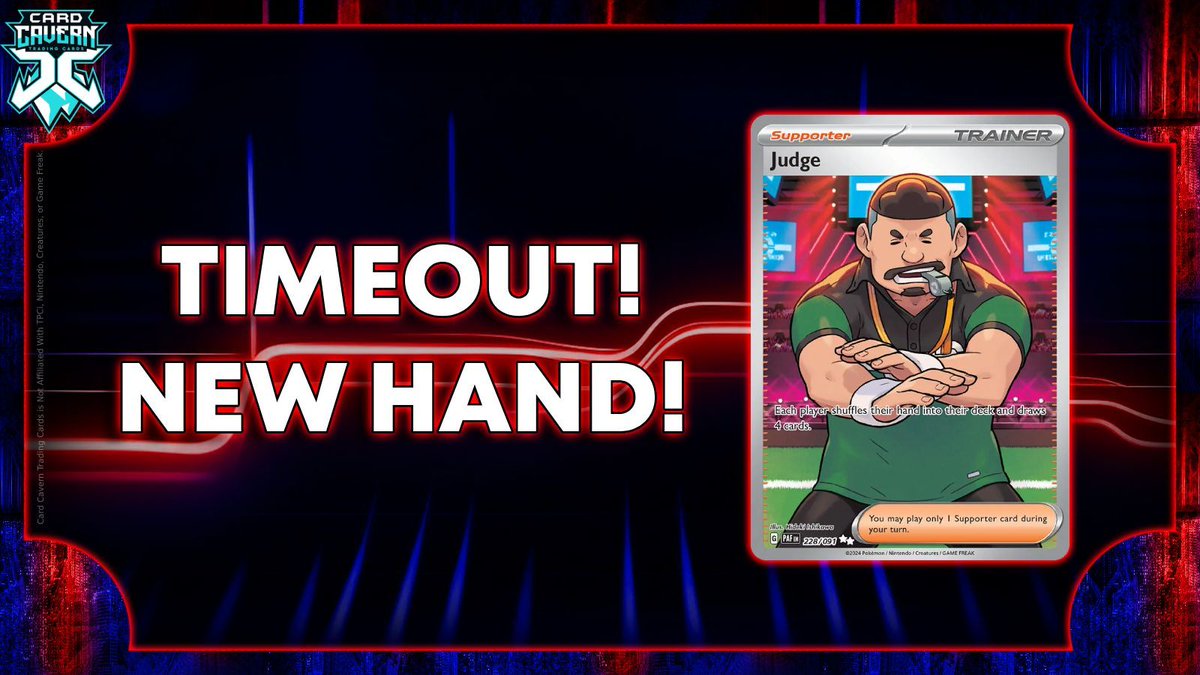 The Judge orders you and your opponent to start with a new hand of 4 cards! 👨‍⚖️

Shop Card Singles Here ▶️ bit.ly/JudgeCards

Shop Paldean Fates Codes Here ▶️ bit.ly/PAFcodes

#Pokemon #PTCGL #PokemonTCG #PokemonTCGLive #PokemonCommunity #PokemonCards #PaldeanFates