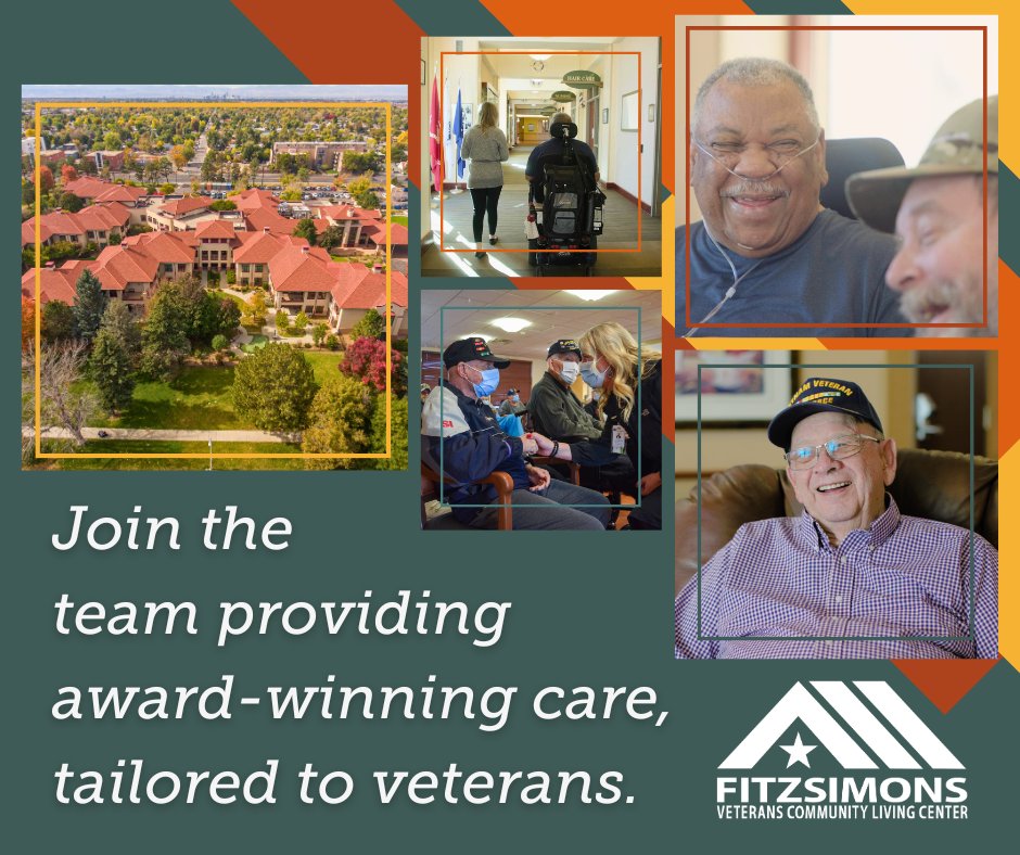 Our Fitzsimons Veterans Community Living Center in Aurora is hiring for various direct care and support positions. Join the dedicated team providing support and care for veterans, veteran spouses and widows, and Gold Star parents. Current openings: tinyurl.com/WorkAtFitz 📲
