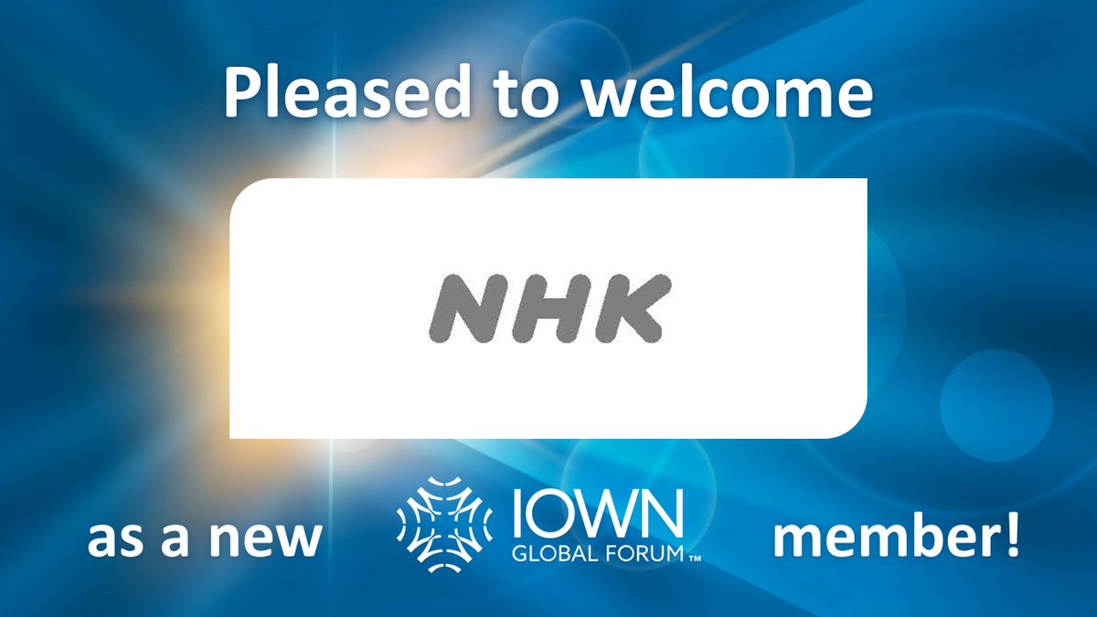 We welcome @nhk_news to the IOWN Global Forum as its newest member! We're excited to learn from them and use our combined talents to build the sustainable network of the future. #IOWNGlobalForum #newmember