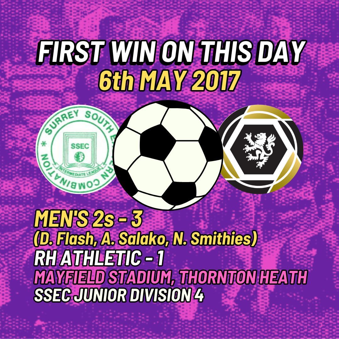 Our First Win on 6th May:

2014 🏆 3-1 v RH Athletic (SSEC Junior Division 4)
⚽ Scorers: D. Flash, A. Salako, N. Smithies
📌 Mayfield Stadium, Thornton Heath

#WFC #Wanderers #TheWorldsClub #Dulwich #TulseHill #FirstWin