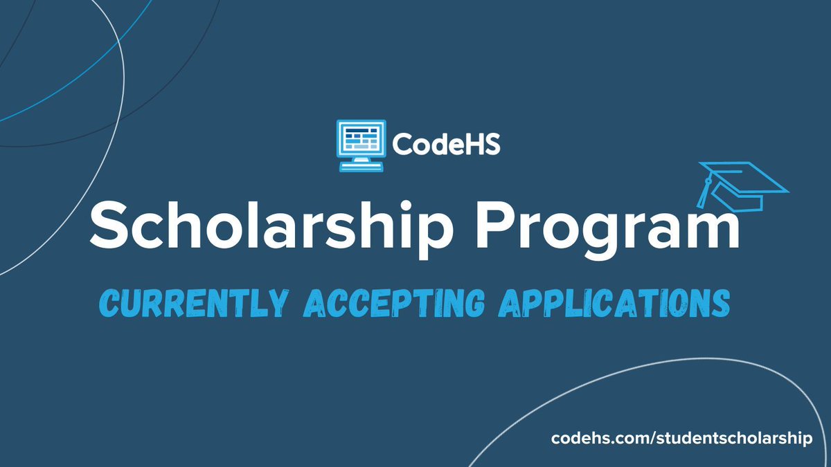 Calling all high school seniors! Planning to study #computerscience next year? Apply for the CodeHS Student Scholarship! Applications are open until Monday, May 20th ➡️ buff.ly/3FiBROr
