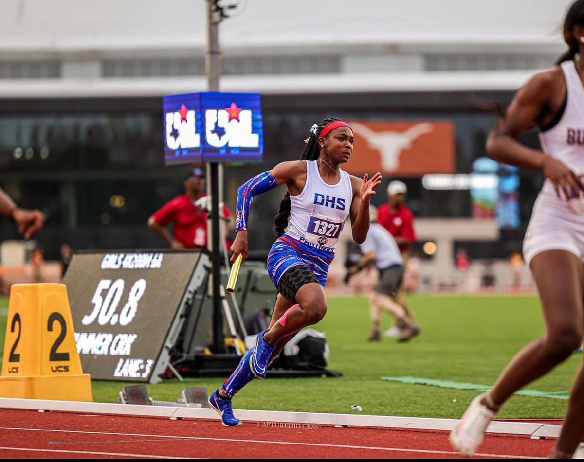 Me and my teammates gave our all at the State Meet! And we came home with the GOLD!!!! Back to Back State Champs 💙🐾❤️!!!! What an amazing way to end my High School Career!!! <a href="/GirlsTrackDHS/">Duncanville High School Girls Track & Field</a> @pantherssports <a href="/DuncanvilleISD/">Duncanville ISD</a>