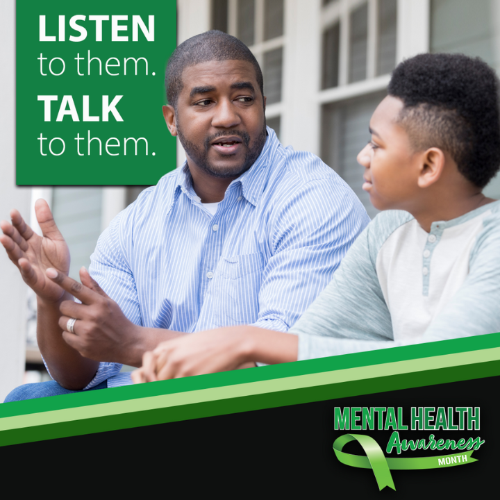 In-person talks promote healthy mental development. This Mental Health Awareness Month, talk to your children and teens about mental health. Need help getting started? samhsa.gov/mental-health/… #MHAM2024 #MentalHealthMatters
