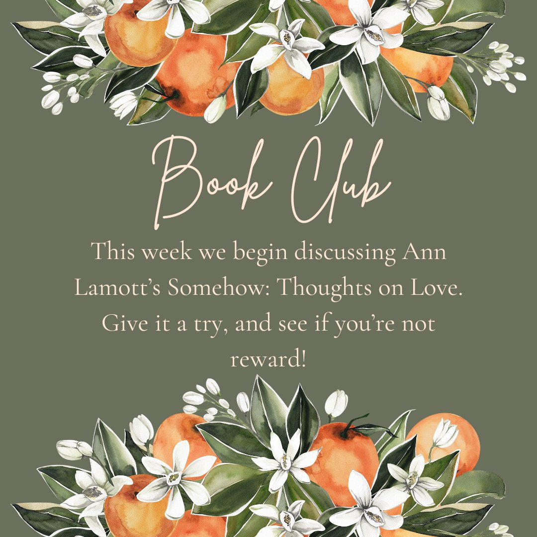 📚 Excited to dive into Ann Lamott's 'Somehow: Thoughts on Love' this week! 💭 Join us on this journey of introspection and wisdom. Give it a try and discover the rewarding journey within! 🌟
#BookClub #ThoughtsOnLove #NewRead