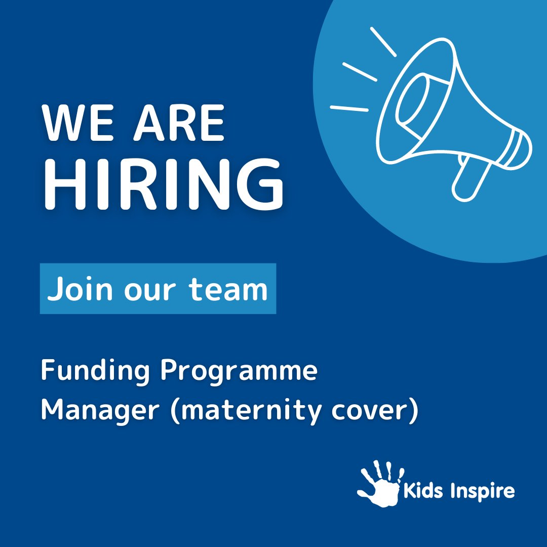 📢New full time job opportunity! Please share with your networks🙏

Come and join our successful and award-winning Fundraising Team, at a time when Kids Inspire is investing in growth.

kidsinspire.org.uk/work-for-us
#WeAreHiring #JobOpportunity #FundraisingJobs