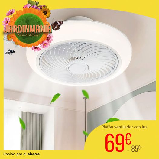 🌿🌿𝗝𝗔𝗥𝗗𝗜𝗡𝗠𝗔𝗡𝗜𝗔🌿🌿
𝙋𝘼𝙎𝙄𝙊𝙉 𝙋𝙊𝙍 𝙀𝙇 𝘼𝙃𝙊𝙍𝙍𝙊
Plafón ventilador POR SOLO 69€ ➡️bit.ly/4a2g37t
Del 4 al 19 de mayo le damos la bienvenida al buen tiempo con precios apasionantes.🤩
#jardinmania #embargosalobestia #ofertas #chollos #nuevatemporada