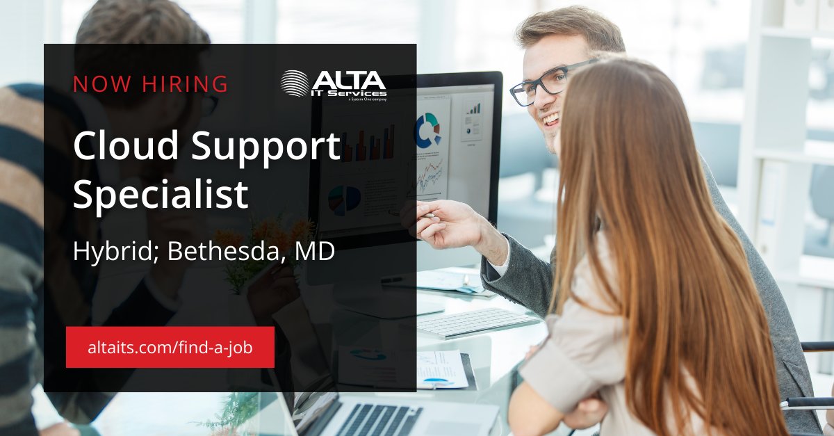 ALTA IT Services is #hiring a Cloud Support Specialist for #hybrid work in Bethesda, MD. 
Learn more and apply today: jobs.systemone.com/job/cloud-supp…
#ALTAIT #CloudTechnology  #Azure #AWS #GCP #OCI #CloudArchitecture #CloudMigration #Unix #Linux #Windows #Oracle #SQL #Java #DotNet