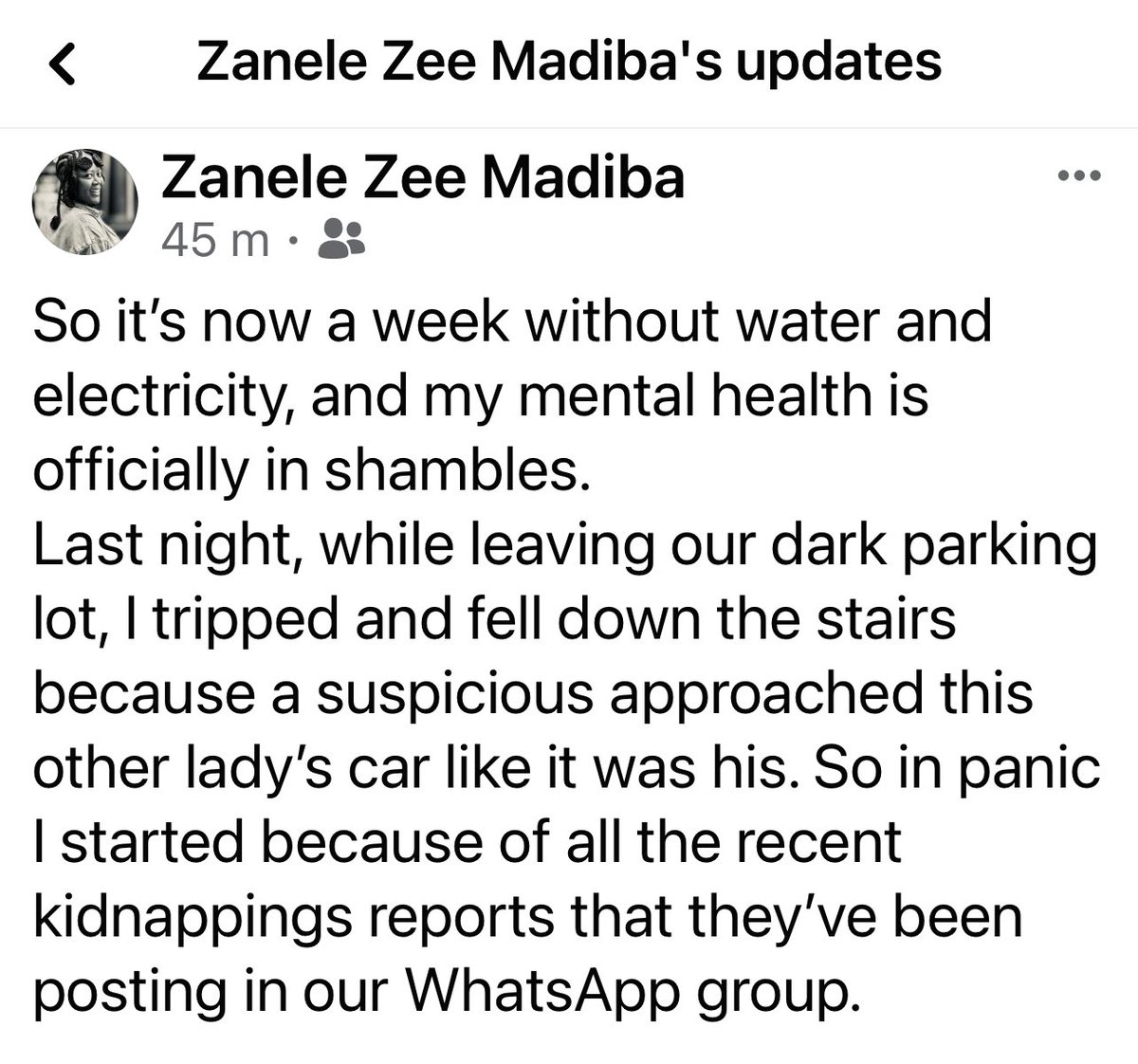 Braamfontein is a crime scene. No electricity. No water. Stolen cables. Student and resident lives stressful. Living in the ANC’s “World Class City” is traumatic. Abuse. #WeNeedNewLeaders