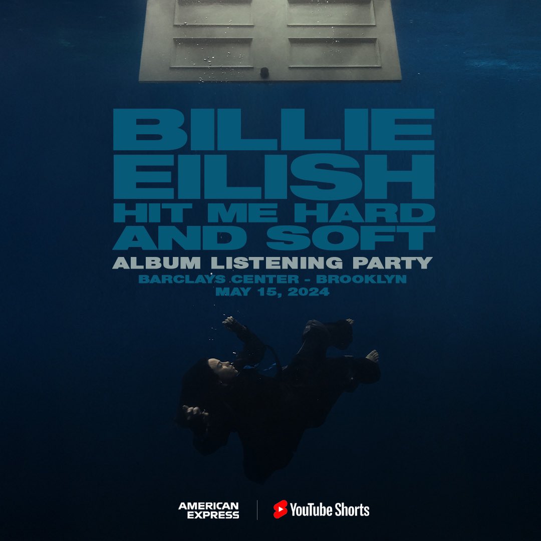 Billie Eilish will have a free listening party for her album ‘HIT ME HARD AND SOFT’ at @barclayscenter on May 15th.   🔗: bit.ly/4br6vUu