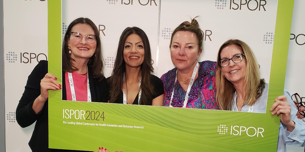 #ISPOR2024 is underway! Suki Kandola, Arabella Stanley, Karen Smoyer, and Kat Hendrix are onsite and connecting with clients, colleagues, and friends - old and new! Please send us a note at value@envisionpharma.com or reach out directly to Suki, Arabella, Karen, or Kat! #HEOR