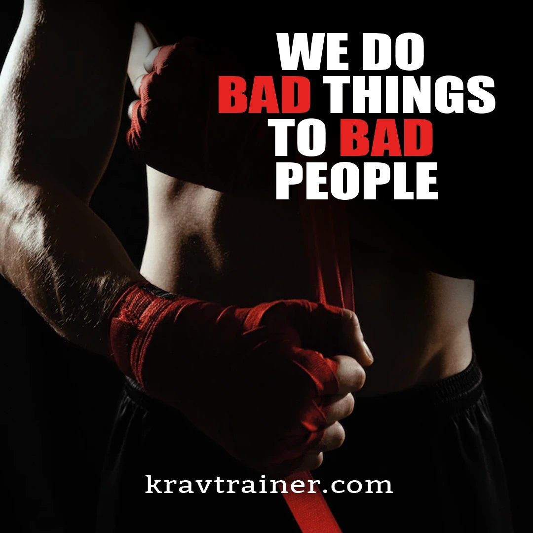 We do BAD things to BAD people.

Pssst, already tried the KravTrainer app? Visit kravtrainer.com for more info! 🛑

#kravmagatraining #kravmaga #ikmf #kravmagaglobal #kravmagaworldwide #kmg #kravwomen #selfdefense #stayaway #ikm #kravmagalifestyle