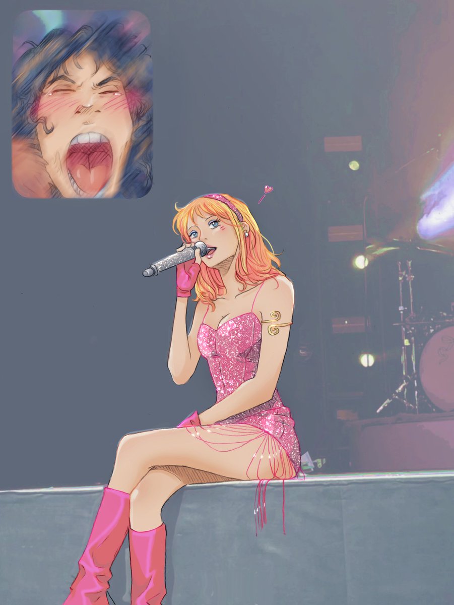 NamiYouffie's tweet image. #hellcheer version + popstar!Chrissy AU 🎤💗