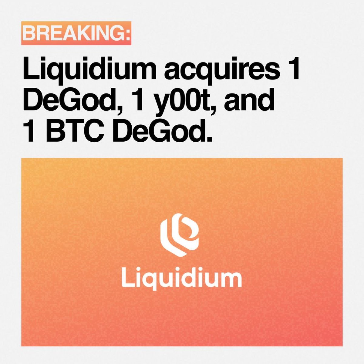 Liquidium joins the de[mafia] 🫠 Again the first ones to do it on Bitcoin!