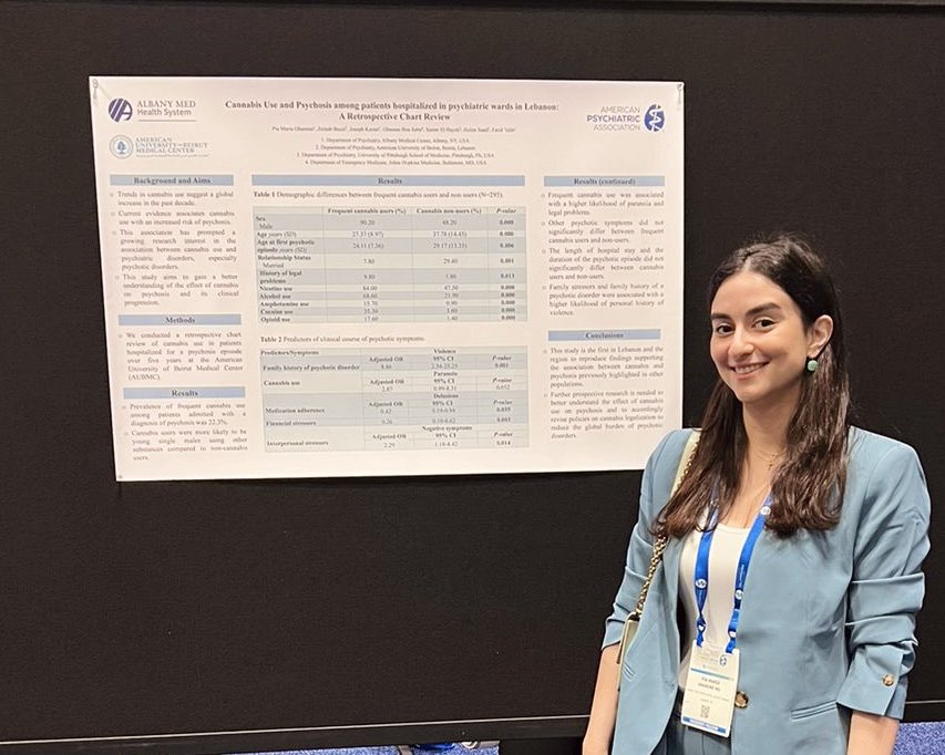 Pleasure catching up with my mentor Dr. @faridtalih over our poster on cannabis and psychosis at the APA #APAAM24 @APApsychiatric