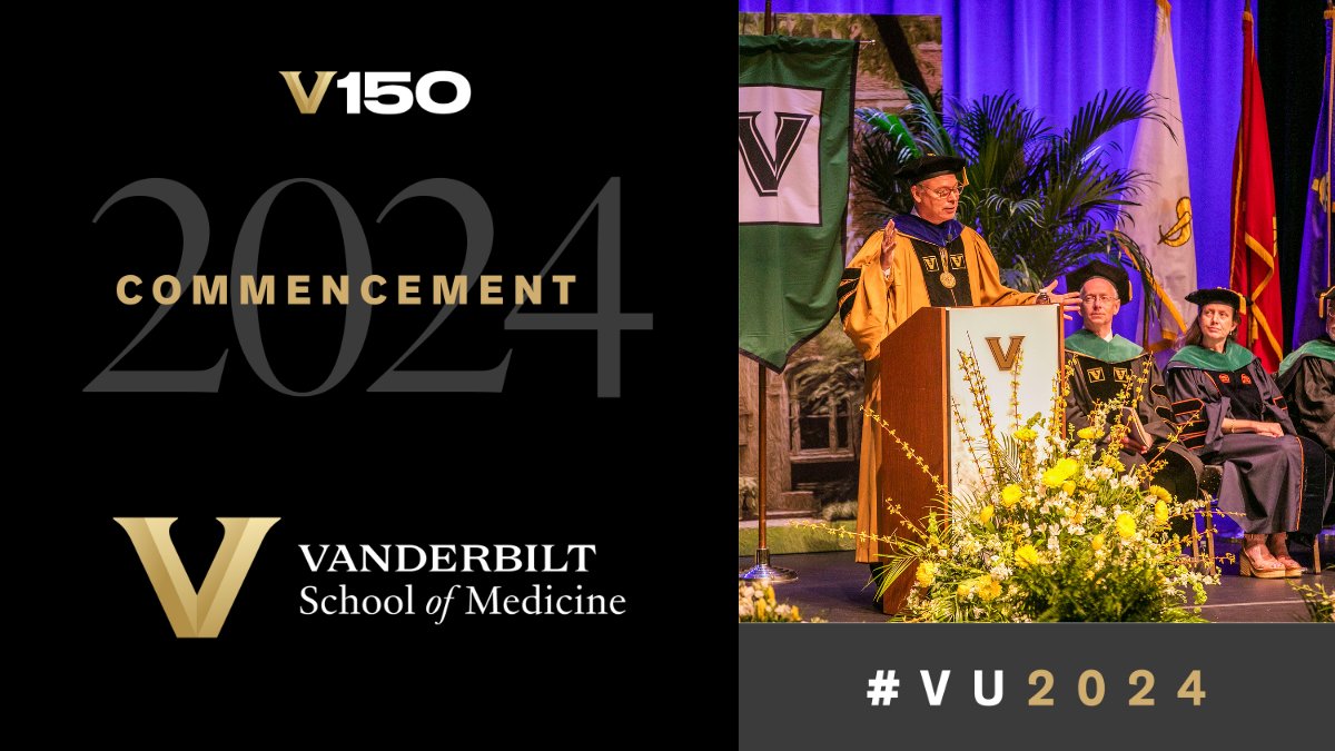 COMMENCEMENT WEEK IS HERE! This Friday, we’ll celebrate the hard work and dedication of 194 VUSM students. Can’t be here in person? Tune into our ceremony livestream on Friday at 11 a.m. CT: ow.ly/qVrQ50Rxyvh

#VandyMed #VU2024 #VUSMAlum