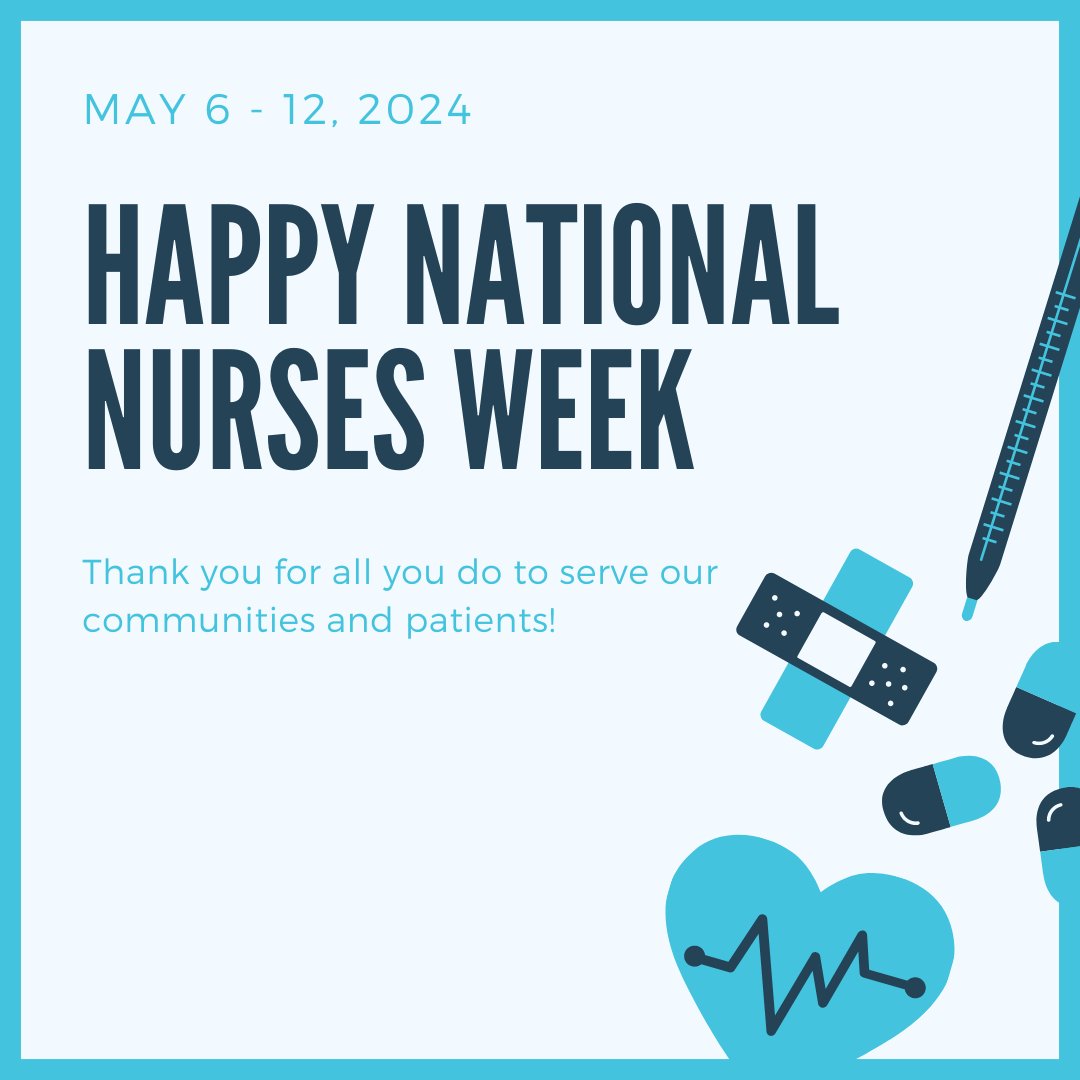 Wishing all nurses a happy #NationalNursesWeek! Nurses change lives through their research, patient care, and compassion. Thank you to nurses everywhere!