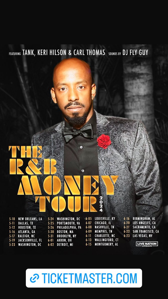 The countdown begins to this Friday May 10 and the start of “THE R&B MONEY TOUR” We can’t wait to see you.. Link to tickets in my bio R&B MONEY