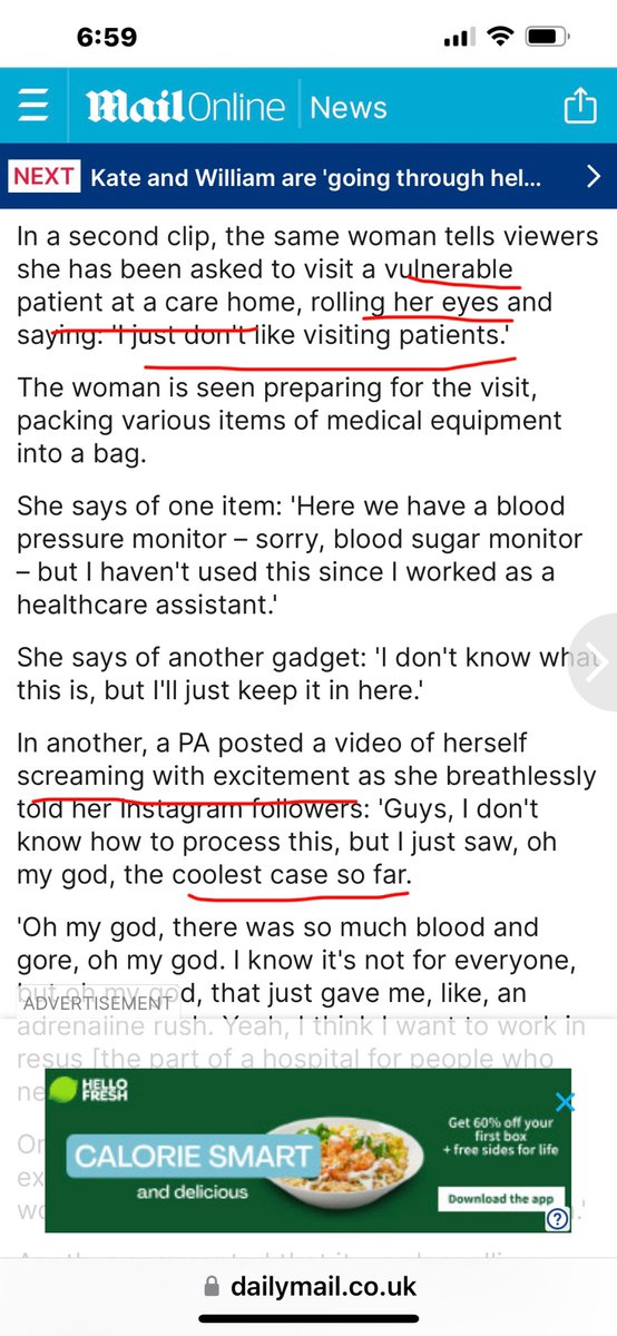 🆘This young PA strikes again for the comfort of her bed . U must’ve seen her recent videos calling patients from her bed and how cool it is to see blood and gore. ⭕️Very unprofessional and inappropriate ⭕️Now she is on mail online news ⭕️Link is in the first comment