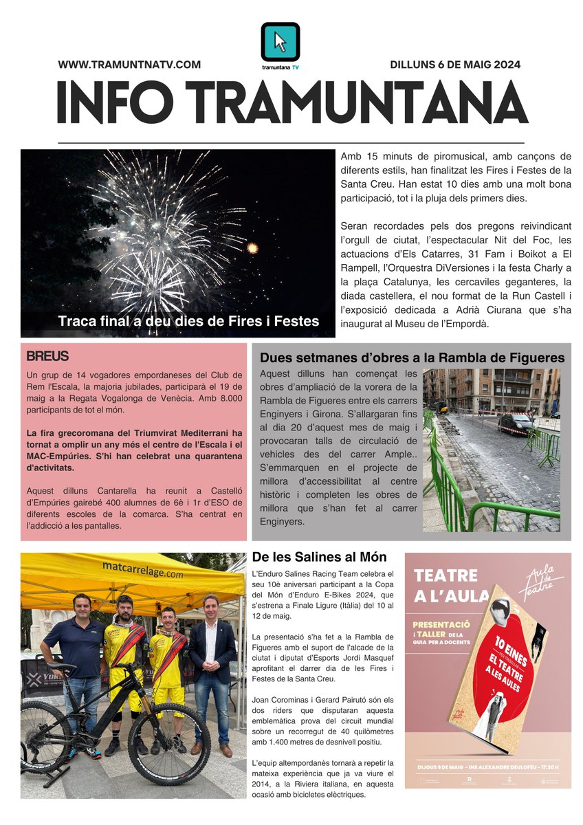 INFO FIGUERES. Les notícies de Figueres i comarca del dilluns 6 de maig.