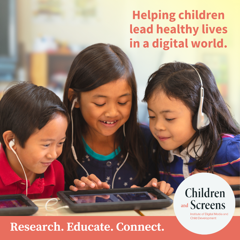 childrenscreens's tweet photo. Digital media's impact on the health and development of children: what you need to know.